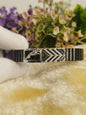 Black Stainless Steel Stretch Bracelet with Panther & Arrow Design | CZ Crystal Adjustable Luxury Bracelet for Men